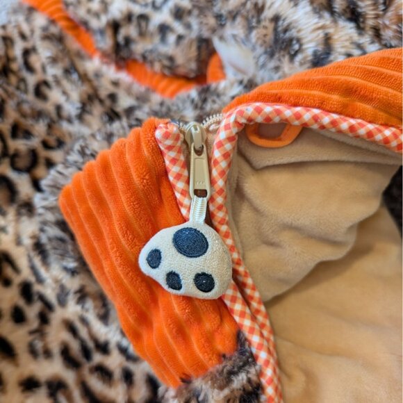 Hugfun Kids Leopard Cheetah Plush Sleeping Bag Pillow Paw Prints Nap Sleepsack - Picture 5 of 7